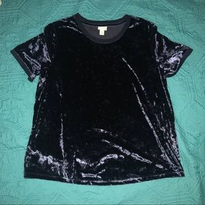 Crushed velvet shirt